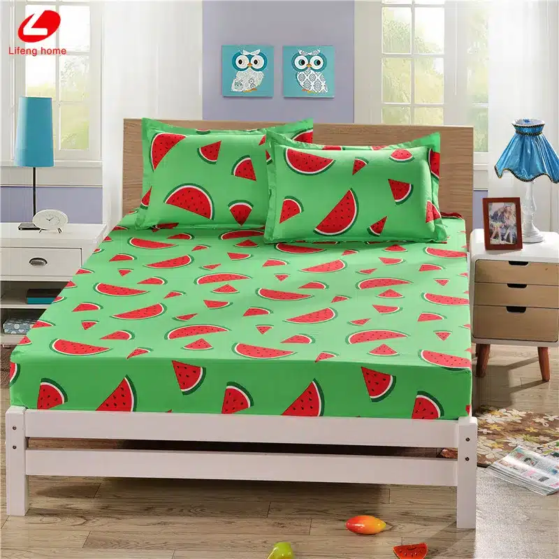 Home textile bed sheet sheet flower mattress cover printing bed sheet elastic rubber bedclothes 180*200cm summer bedspread band 24