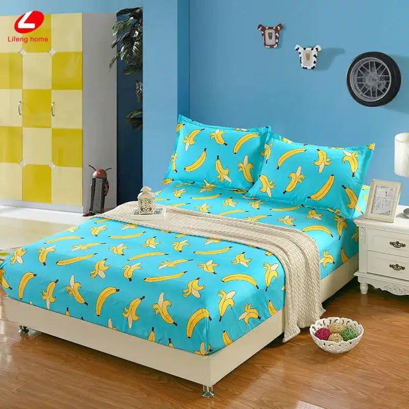 Home textile bed sheet sheet flower mattress cover printing bed sheet elastic rubber bedclothes 180*200cm summer bedspread band 32