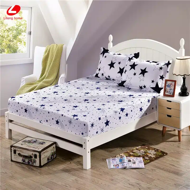 Home textile bed sheet sheet flower mattress cover printing bed sheet elastic rubber bedclothes 180*200cm summer bedspread band 35