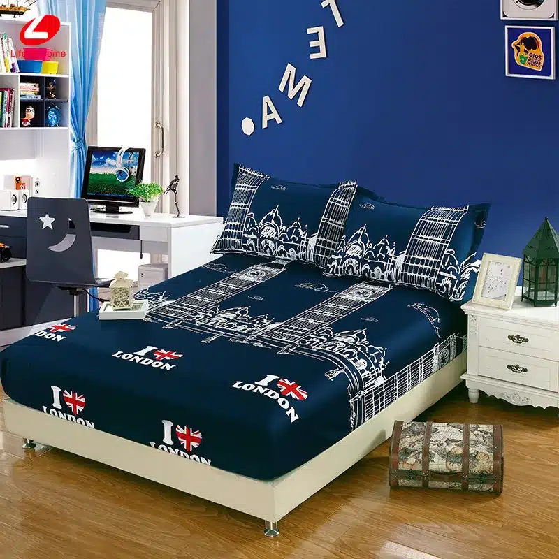 Home textile bed sheet sheet flower mattress cover printing bed sheet elastic rubber bedclothes 180*200cm summer bedspread band 38