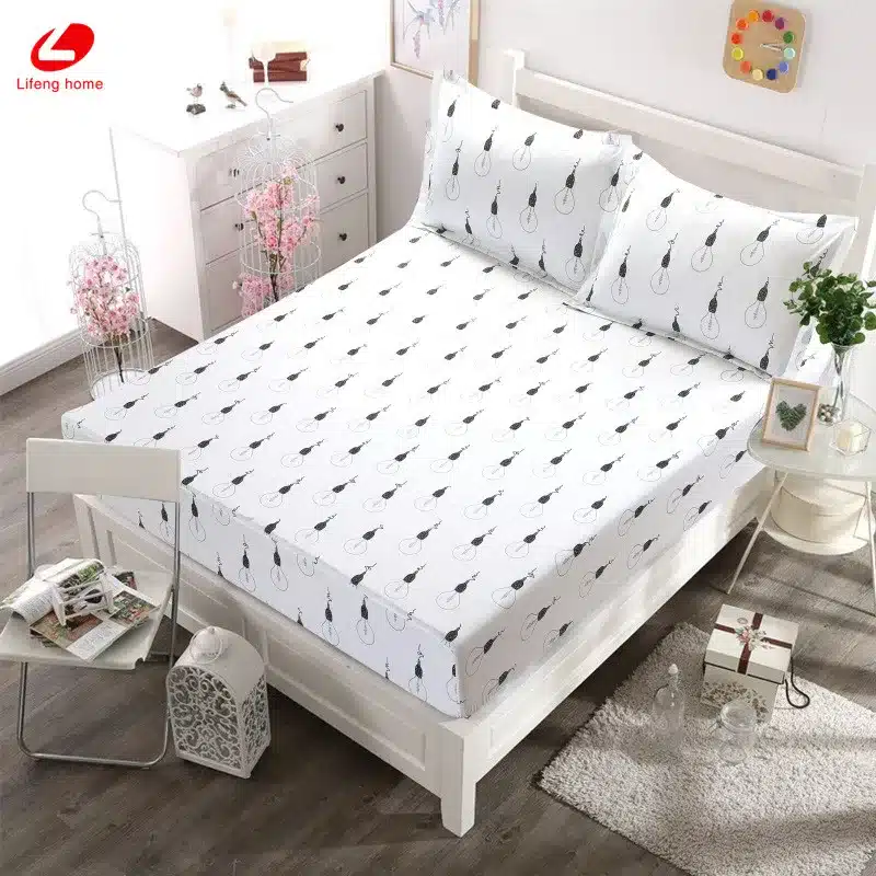 Home textile bed sheet sheet flower mattress cover printing bed sheet elastic rubber bedclothes 180*200cm summer bedspread band 41