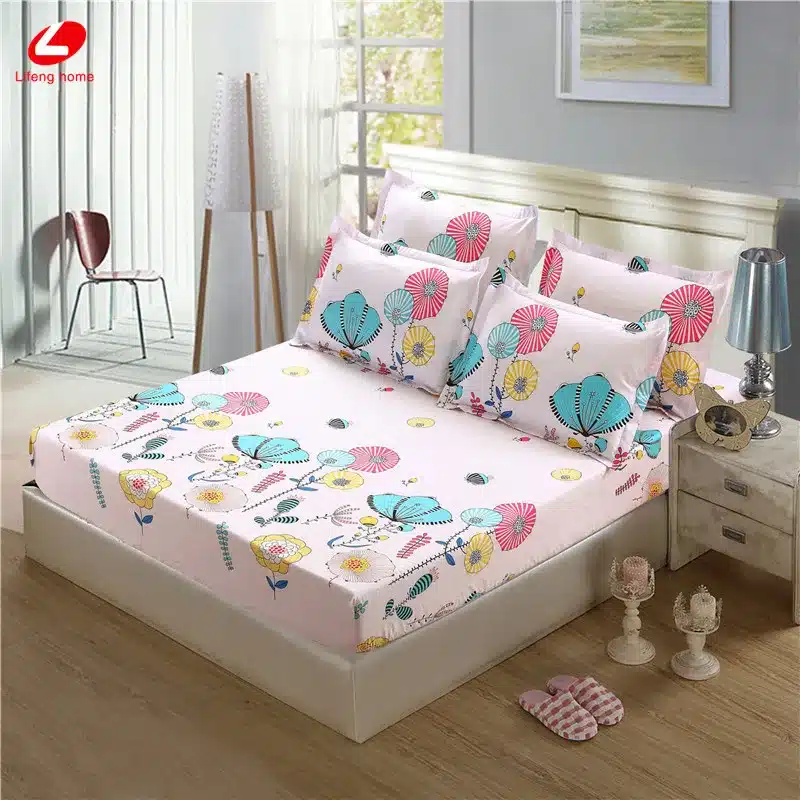 Home textile bed sheet sheet flower mattress cover printing bed sheet elastic rubber bedclothes 180*200cm summer bedspread band 43
