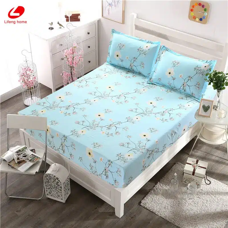 Home textile bed sheet sheet flower mattress cover printing bed sheet elastic rubber bedclothes 180*200cm summer bedspread band 47