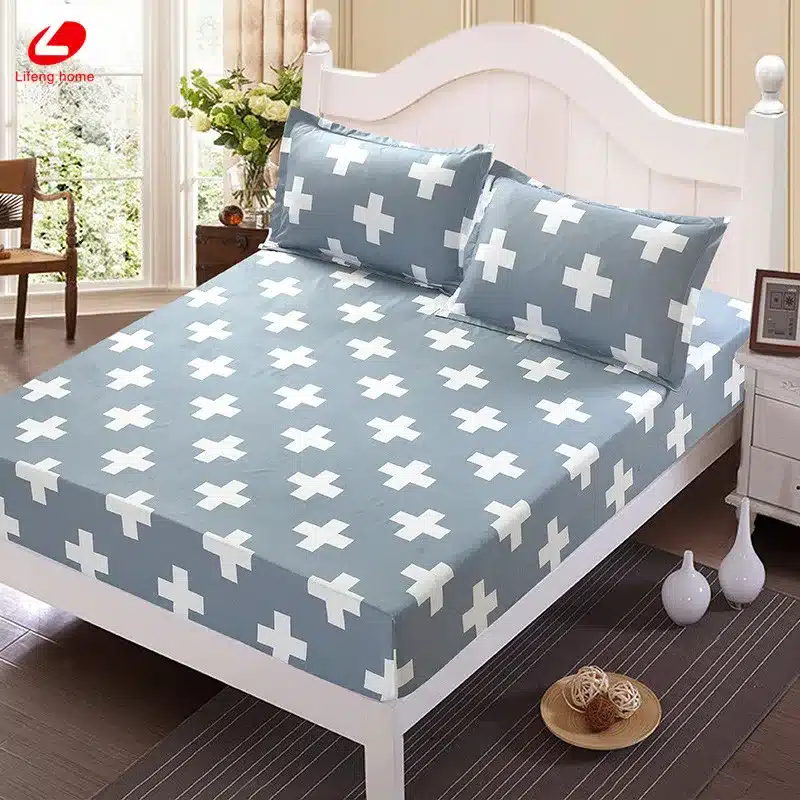 Home textile bed sheet sheet flower mattress cover printing bed sheet elastic rubber bedclothes 180*200cm summer bedspread band 48