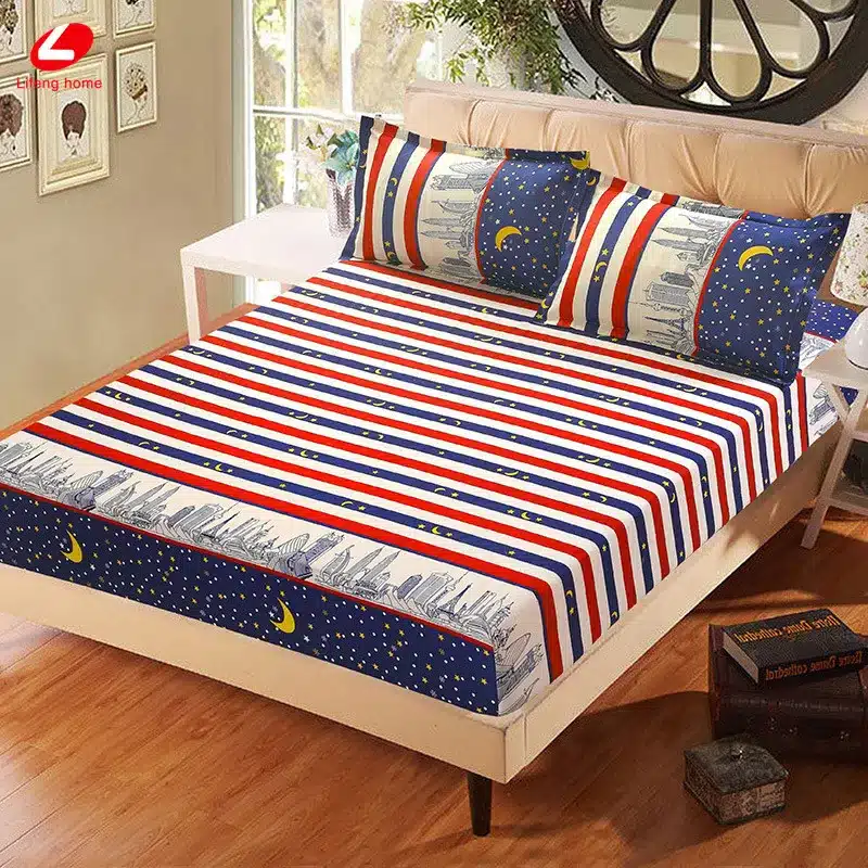 Home textile bed sheet sheet flower mattress cover printing bed sheet elastic rubber bedclothes 180*200cm summer bedspread band 52