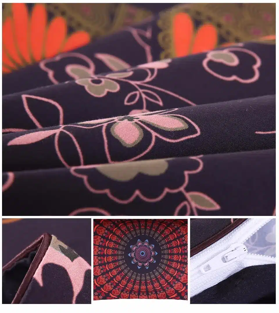 BeddingOutlet 4Pieces Mandala Boho Bedding Set Concealed Bedspread Bohemian Duvet Cover with Pillow Case Super Soft Bedlinen 16
