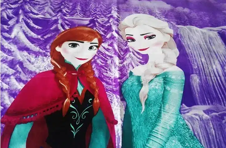 purple Frozen Elsa Anna bedding sets Girl's Children's bedroom decor single twin size bed bedspread duvet covers 3pcs no filler 12