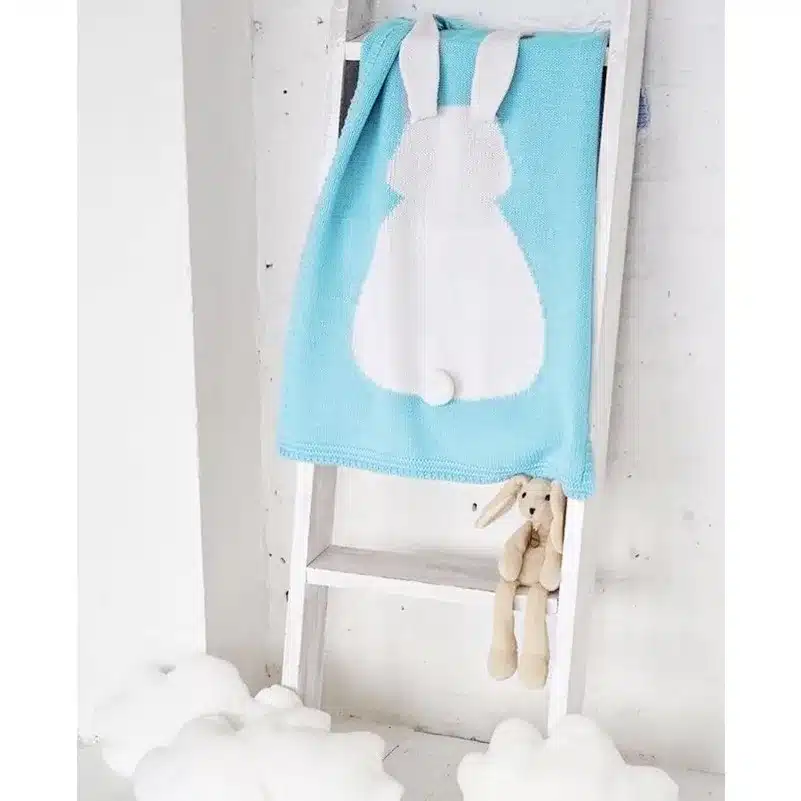 Baby Blanket Pink White Cute Rabbit Gray For Bed Sofa Wool blanket Cobertores Mantas BedSpread Bath Towels Play Mat Gift 73*105 19