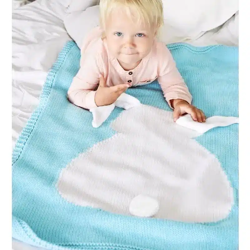 Baby Blanket Pink White Cute Rabbit Gray For Bed Sofa Wool blanket Cobertores Mantas BedSpread Bath Towels Play Mat Gift 73*105 20