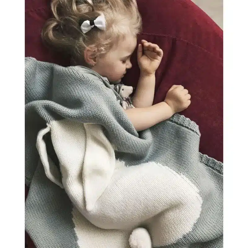 Baby Blanket Pink White Cute Rabbit Gray For Bed Sofa Wool blanket Cobertores Mantas BedSpread Bath Towels Play Mat Gift 73*105 23