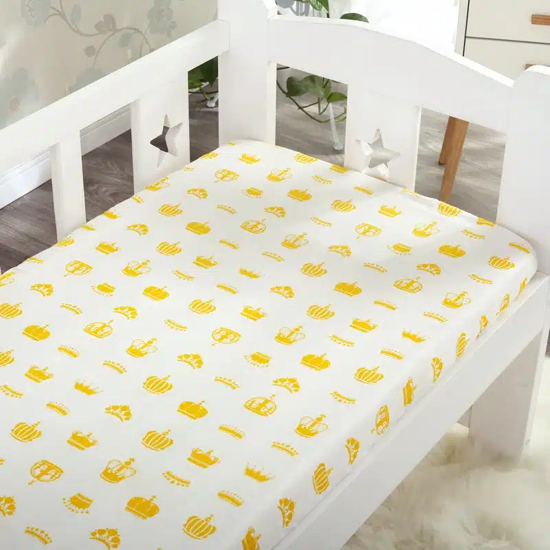 Baby Cotton bedding Fitted Sheet Bed Cover Bedding Cartoon Crib Mattress Protector Bedspread baby bed sheet for crib 130*70 CM 5