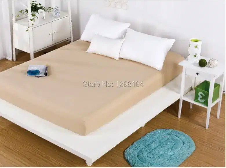 Wholesale solid color sheets fitted bed sheet elastic mattress cover bed linen bedspread polyester cotton single twin full queen 33