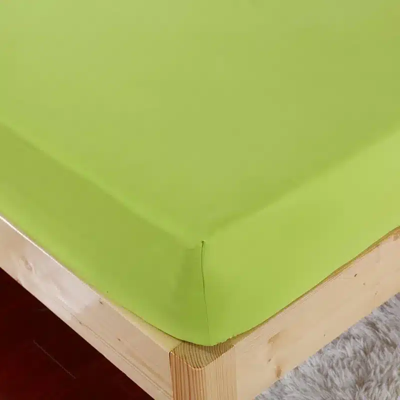 1pcs 100%Polyester Solid Fitted Sheet Mattress Cover Four Corners With Elastic Band Bed Sheet 13