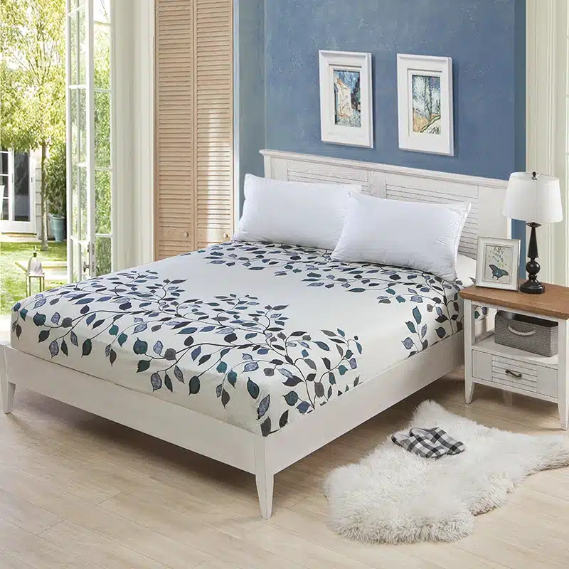 MECEROCK New Coming Fitted Sheet Mattress Cover with The All-around Elastic Rubber Band Printed Bed Sheet Hot Selling Bed Linens 16