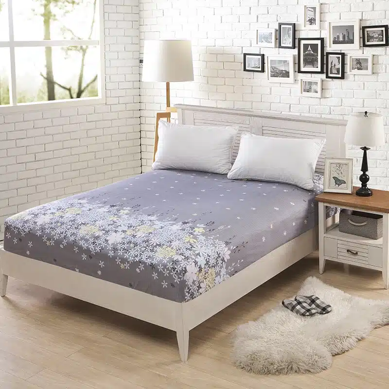 MECEROCK New Coming Fitted Sheet Mattress Cover with The All-around Elastic Rubber Band Printed Bed Sheet Hot Selling Bed Linens 19