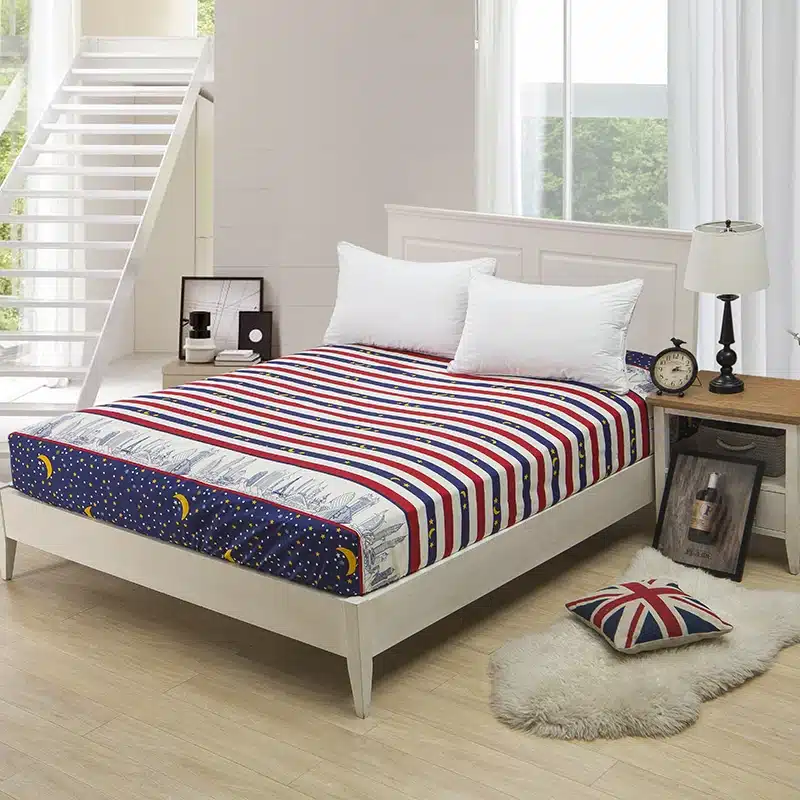 MECEROCK New Coming Fitted Sheet Mattress Cover with The All-around Elastic Rubber Band Printed Bed Sheet Hot Selling Bed Linens 21