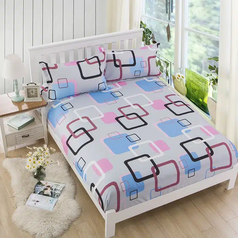 MECEROCK New Coming Fitted Sheet Mattress Cover with The All-around Elastic Rubber Band Printed Bed Sheet Hot Selling Bed Linens 22