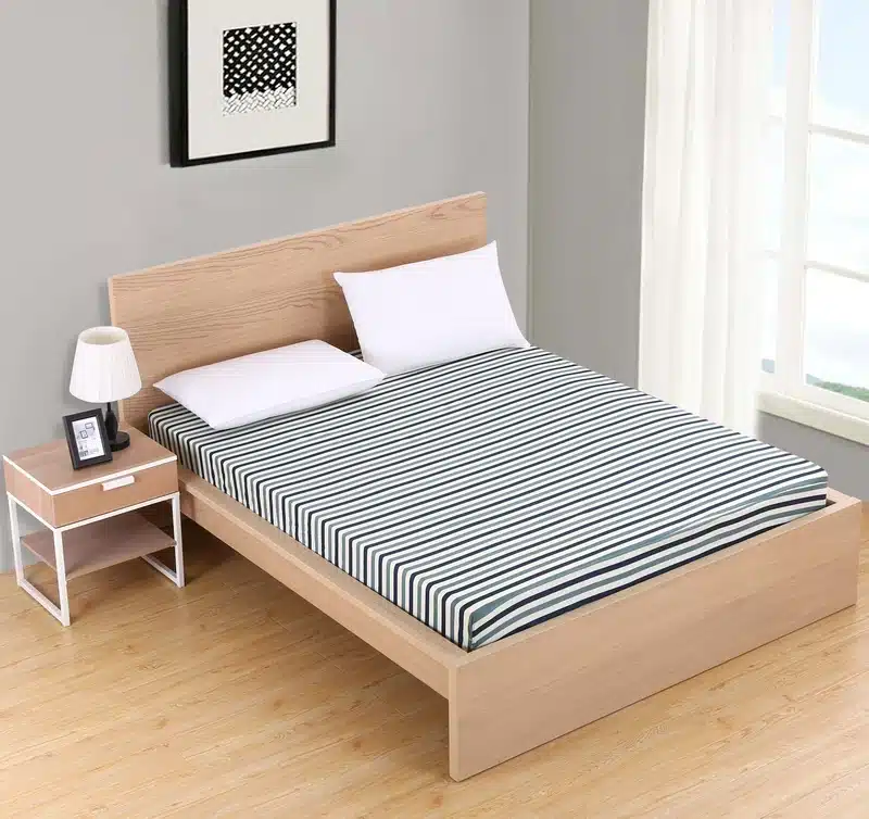 1pc 100%Polyester Fitted Sheet Mattress Cover Printing Bedding Linens Bed Sheets With Elastic Band Double Queen Size 160cm*200cm 6