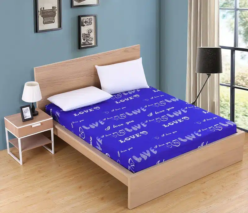 1pc 100%Polyester Fitted Sheet Mattress Cover Printing Bedding Linens Bed Sheets With Elastic Band Double Queen Size 160cm*200cm 9