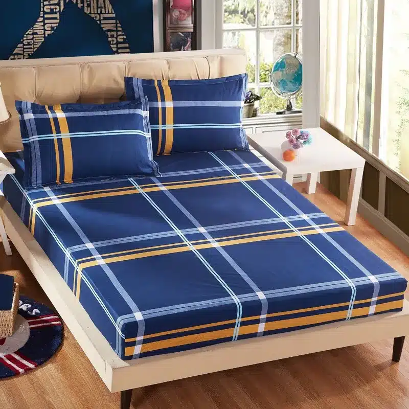 1pc 100%Polyester Fitted Sheet Mattress Cover Printing Bedding Linens Bed Sheets With Elastic Band Double Queen Size 160cm*200cm 20