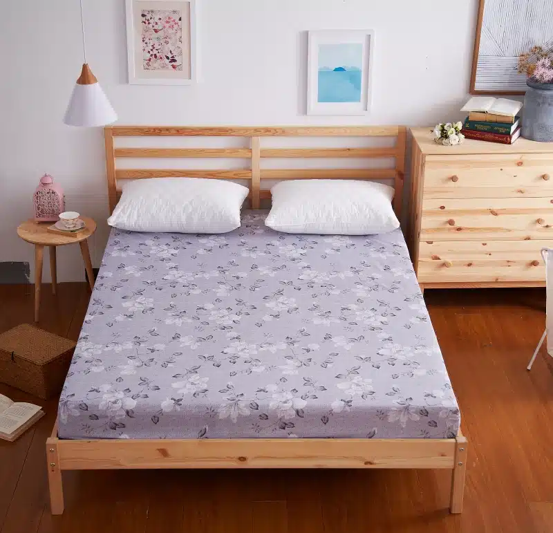 1pc 100%Polyester Fitted Sheet Mattress Cover Printing Bedding Linens Bed Sheets With Elastic Band Double Queen Size 160cm*200cm 22