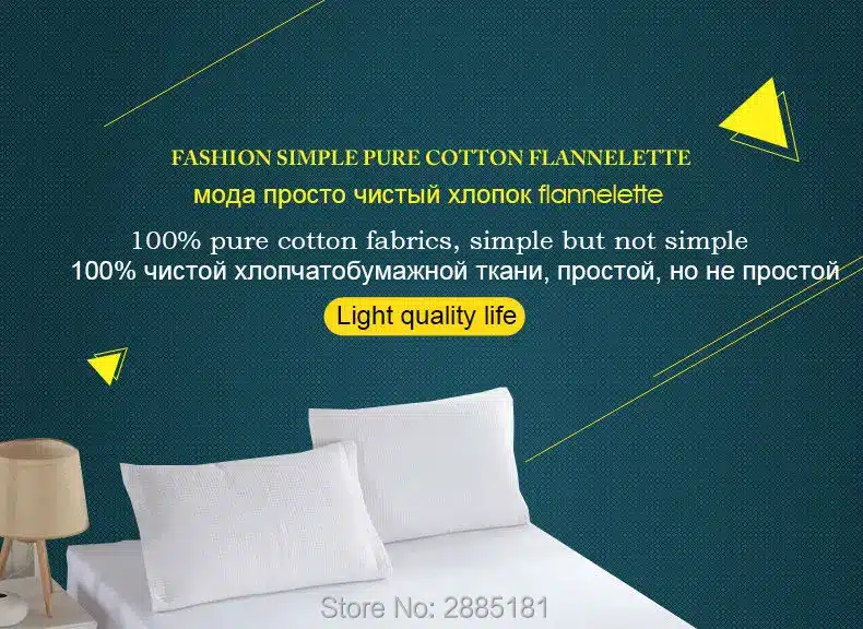 100% Cotton Solid Fitted Sheet With Elastic Band Bed Sheets Adult Mattress Cover Size 120x200/150x200/180x200/180x220/200x200cm 10