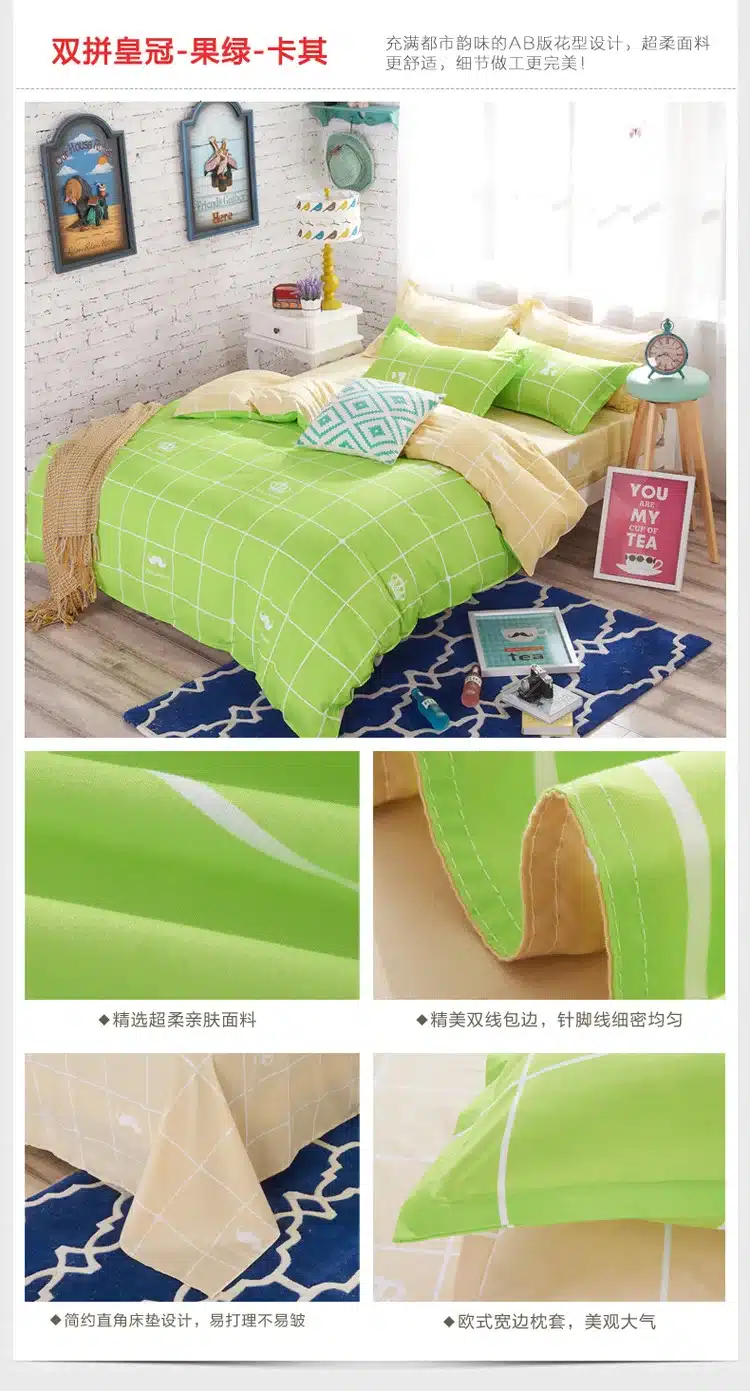 2016 High Quality Cotton Bedding Sets for Kids Bed Linen with Duvet Cover/Bed Sheets/2 Pillowcases King Full/king/Queen Size 41