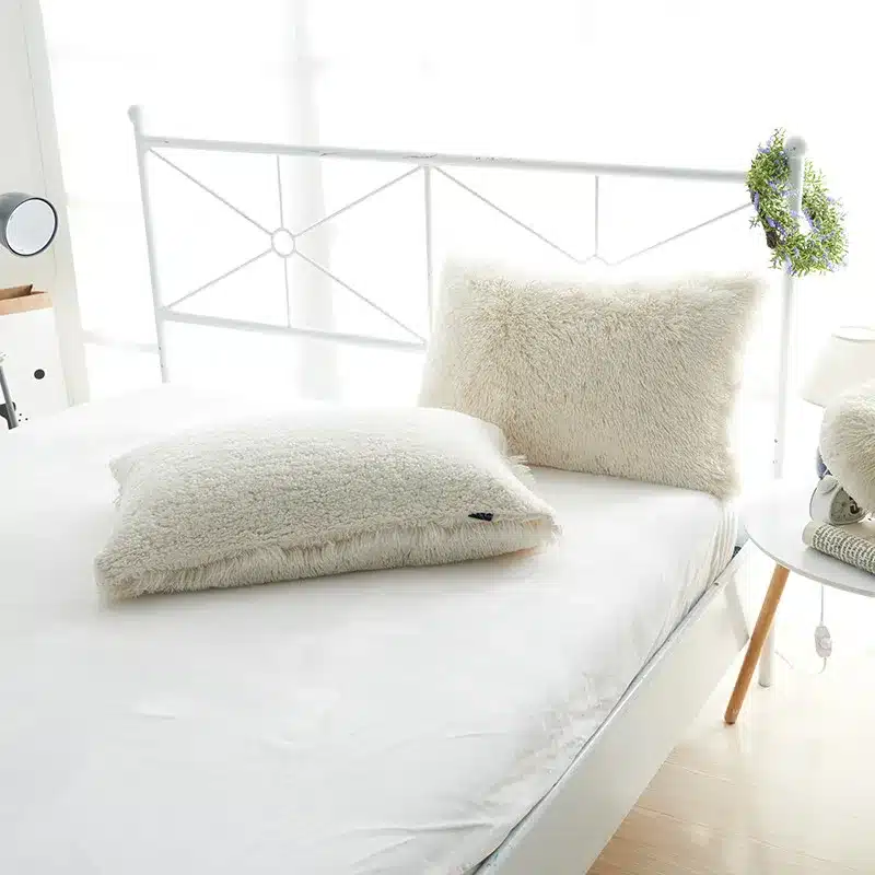 White Blue Princess Girls Bedding set Thick Fleece Warm Winter Bed set King Queen Twin size Duvet cover Pillow Cover Bed skirt 38