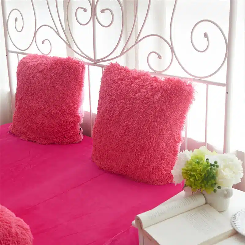 White Blue Princess Girls Bedding set Thick Fleece Warm Winter Bed set King Queen Twin size Duvet cover Pillow Cover Bed skirt 63