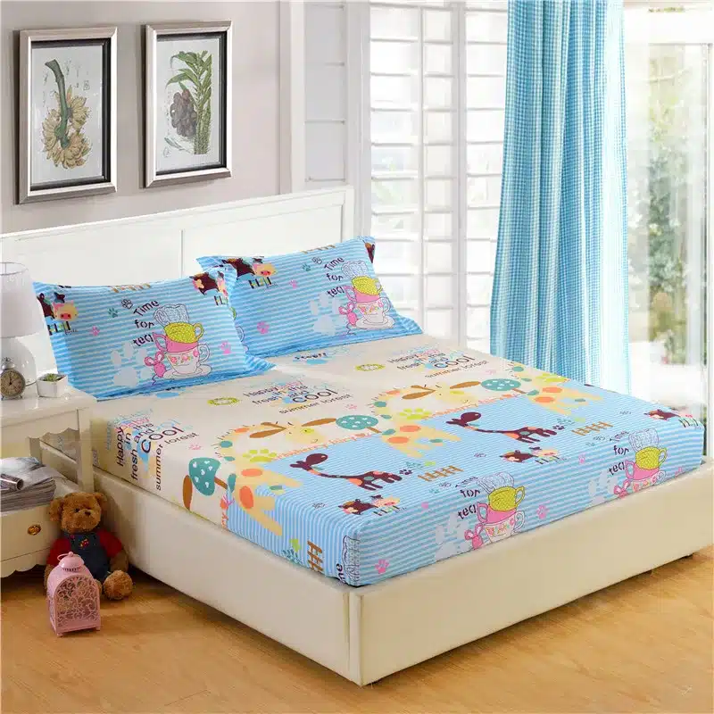 1pc 100%Polyester Fitted Sheet Mattress Cover Printing Bedding Four Corners With Elastic Band Bed Sheet 160cm*200cm 13