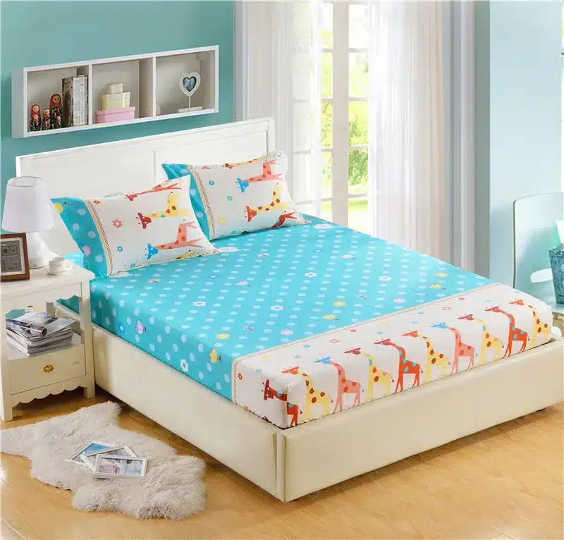 1pc 100%Polyester Fitted Sheet Mattress Cover Printing Bedding Four Corners With Elastic Band Bed Sheet 160cm*200cm 15