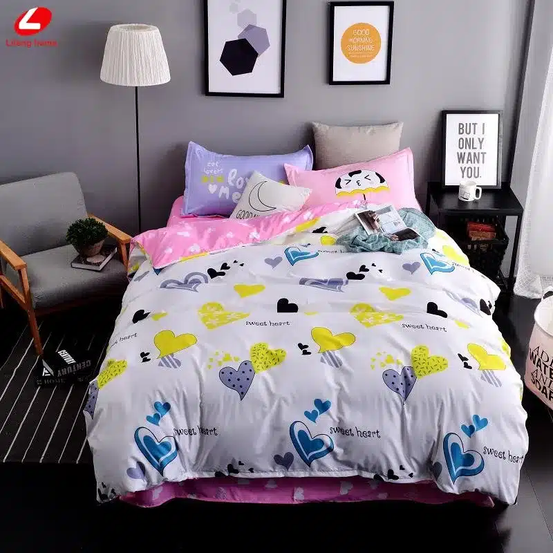Autumn bed 2017 New duvet cover set dinosaur bedding set duvet cover AB side bed set printing flat sheet super king bedclothes 16