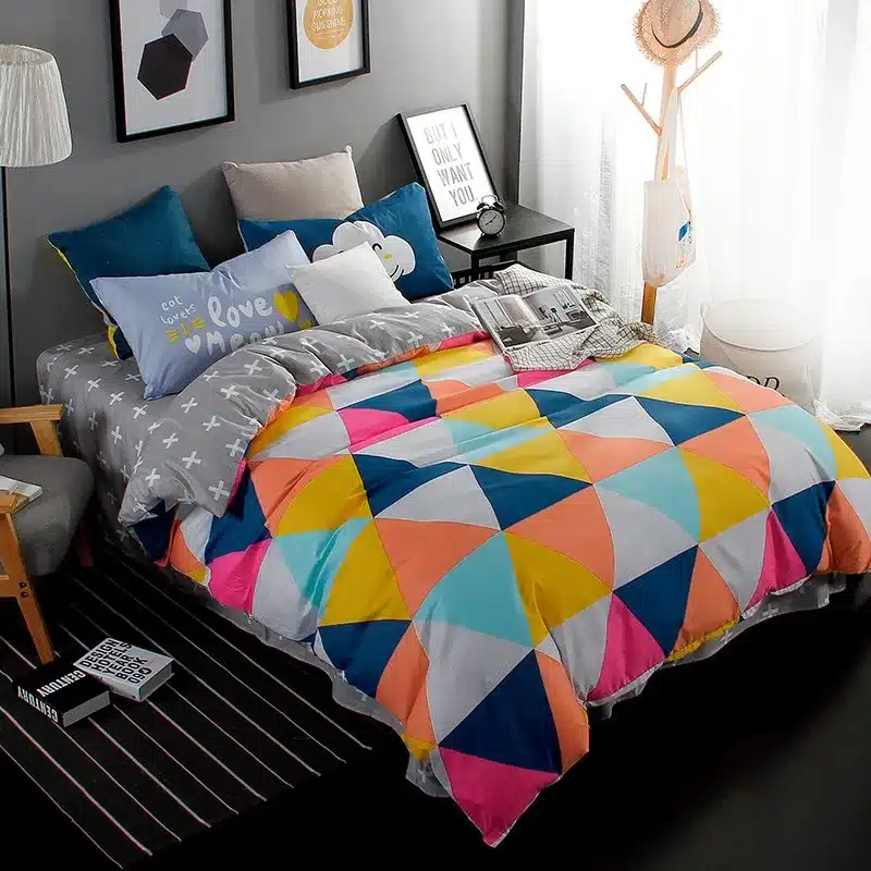 Autumn bed 2017 New duvet cover set dinosaur bedding set duvet cover AB side bed set printing flat sheet super king bedclothes 17