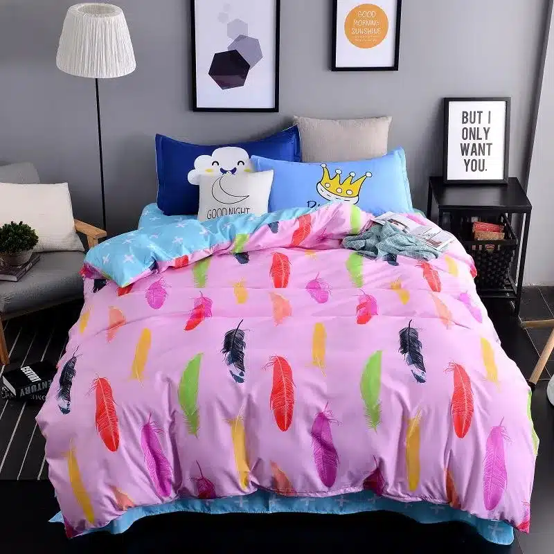 Autumn bed 2017 New duvet cover set dinosaur bedding set duvet cover AB side bed set printing flat sheet super king bedclothes 25