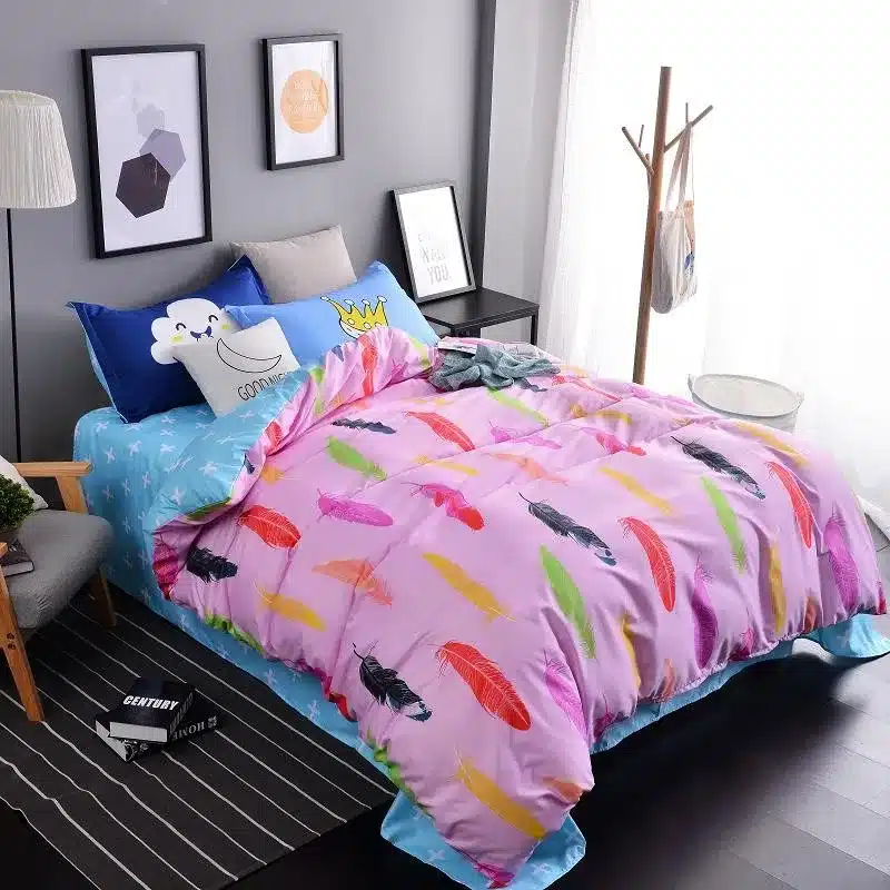 Autumn bed 2017 New duvet cover set dinosaur bedding set duvet cover AB side bed set printing flat sheet super king bedclothes 26