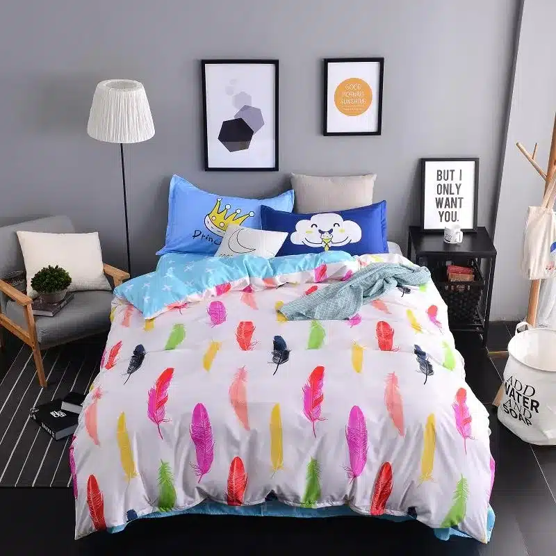 Autumn bed 2017 New duvet cover set dinosaur bedding set duvet cover AB side bed set printing flat sheet super king bedclothes 33