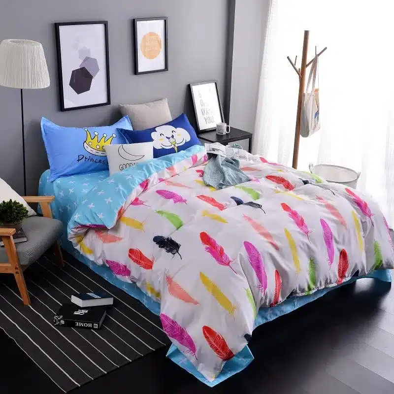 Autumn bed 2017 New duvet cover set dinosaur bedding set duvet cover AB side bed set printing flat sheet super king bedclothes 34