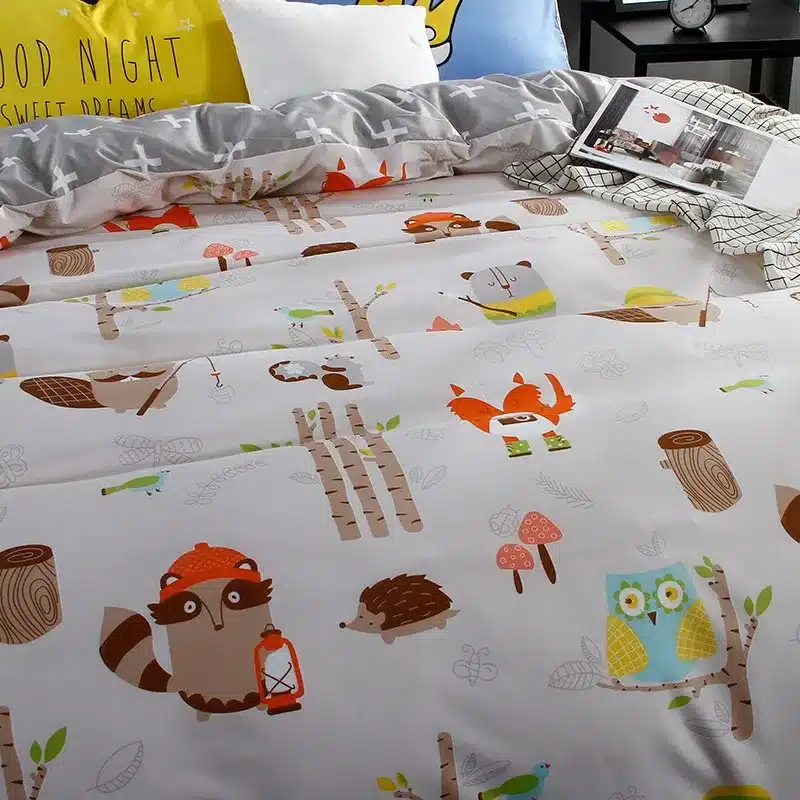 Autumn bed 2017 New duvet cover set dinosaur bedding set duvet cover AB side bed set printing flat sheet super king bedclothes 40
