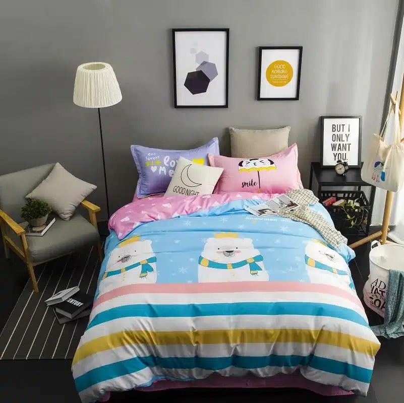Autumn bed 2017 New duvet cover set dinosaur bedding set duvet cover AB side bed set printing flat sheet super king bedclothes 45
