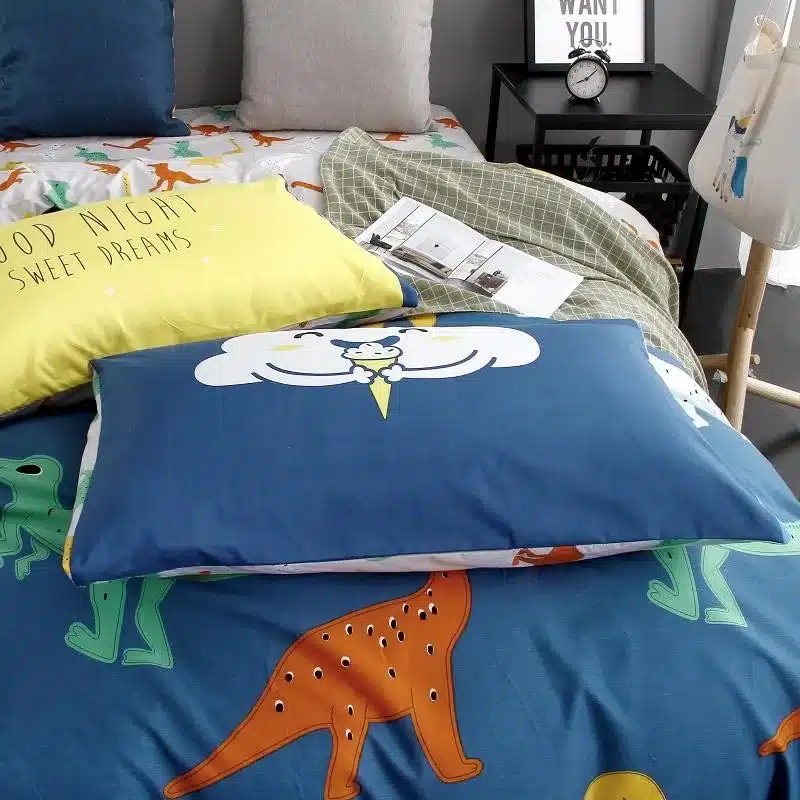 Autumn bed 2017 New duvet cover set dinosaur bedding set duvet cover AB side bed set printing flat sheet super king bedclothes 78