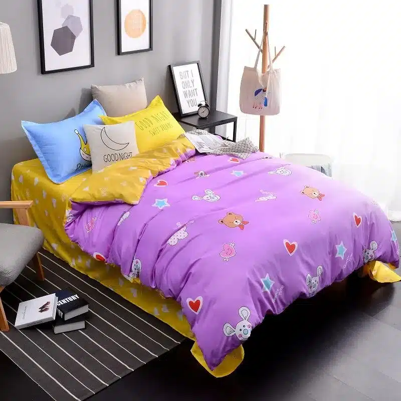 Autumn bed 2017 New duvet cover set dinosaur bedding set duvet cover AB side bed set printing flat sheet super king bedclothes 92