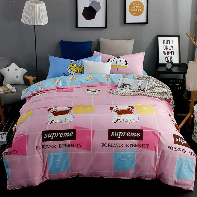 Autumn bed 2017 New duvet cover set dinosaur bedding set duvet cover AB side bed set printing flat sheet super king bedclothes 100