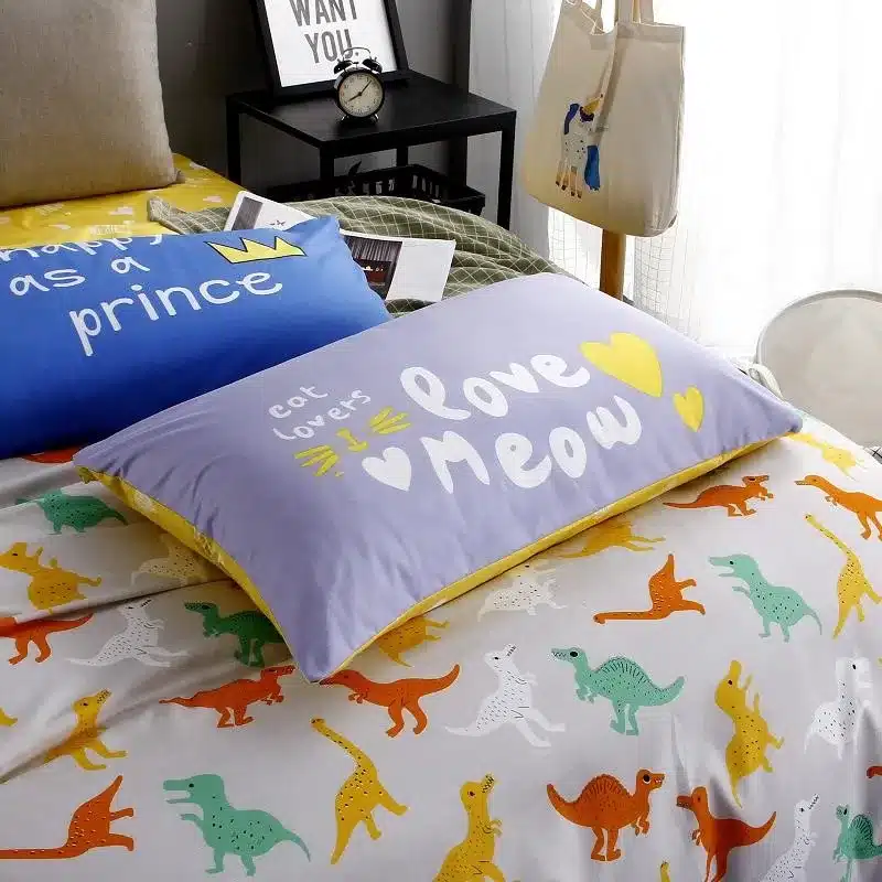 Autumn bed 2017 New duvet cover set dinosaur bedding set duvet cover AB side bed set printing flat sheet super king bedclothes 117