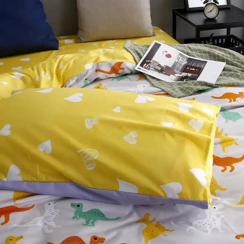 Autumn bed 2017 New duvet cover set dinosaur bedding set duvet cover AB side bed set printing flat sheet super king bedclothes 118