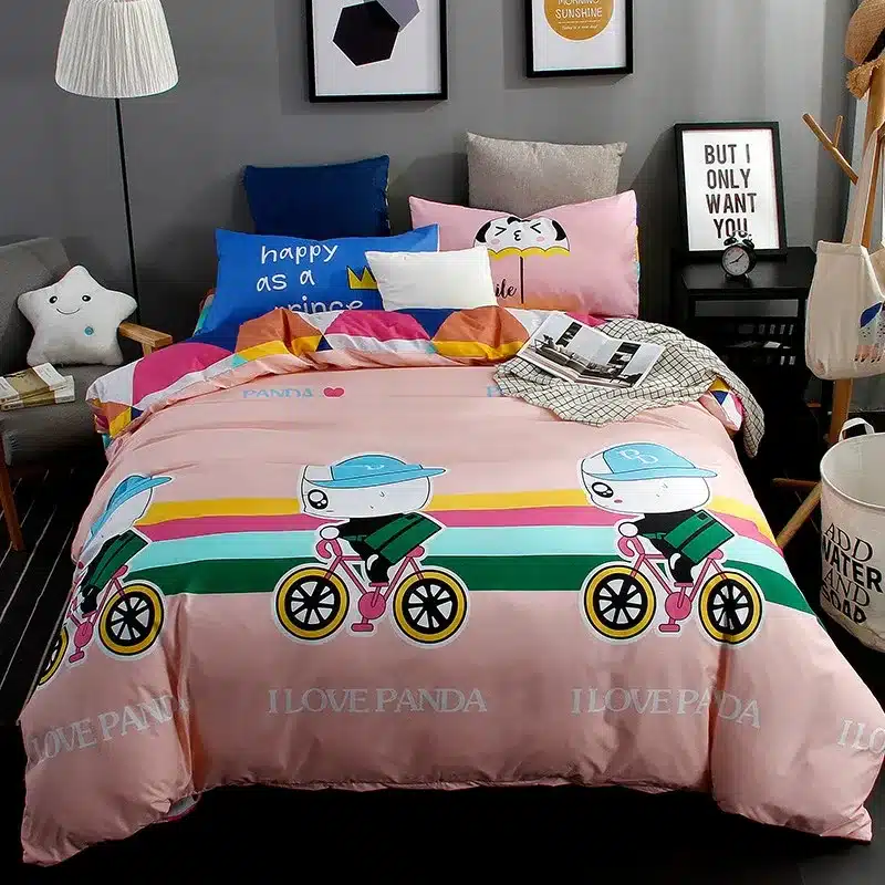 Autumn bed 2017 New duvet cover set dinosaur bedding set duvet cover AB side bed set printing flat sheet super king bedclothes 129