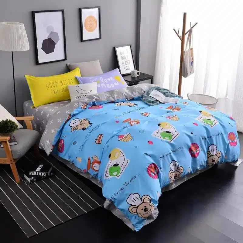 Autumn bed 2017 New duvet cover set dinosaur bedding set duvet cover AB side bed set printing flat sheet super king bedclothes 171
