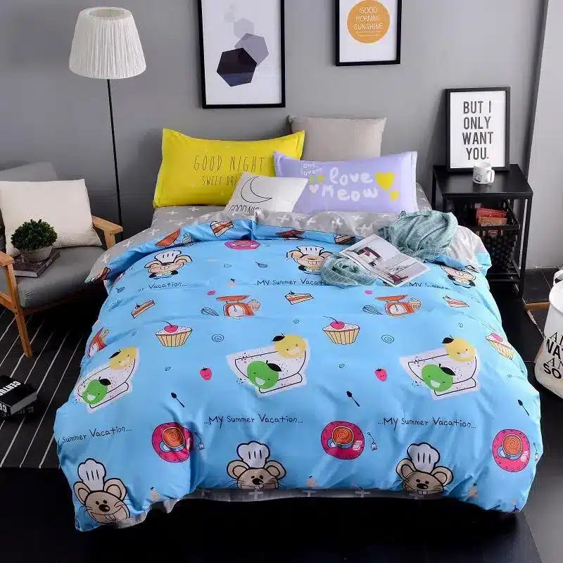 Autumn bed 2017 New duvet cover set dinosaur bedding set duvet cover AB side bed set printing flat sheet super king bedclothes 172