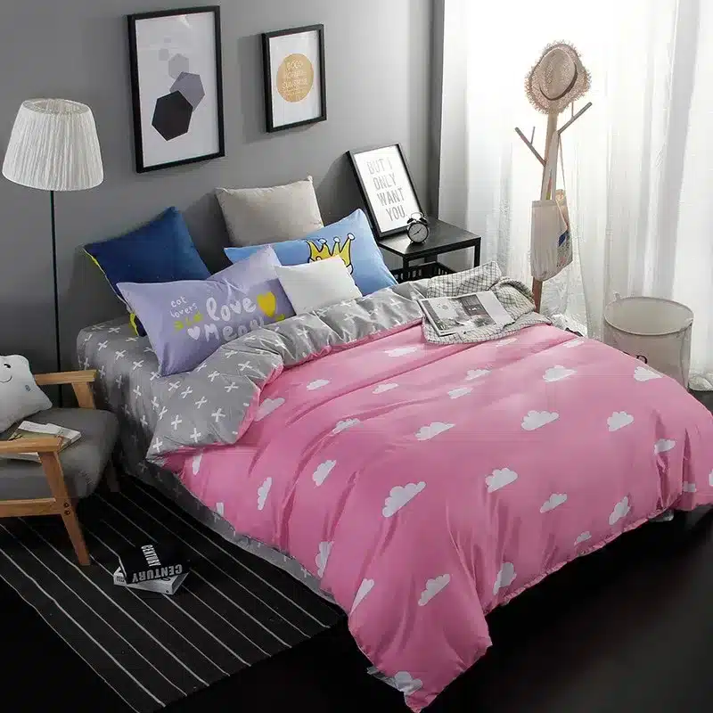 Autumn bed 2017 New duvet cover set dinosaur bedding set duvet cover AB side bed set printing flat sheet super king bedclothes 201