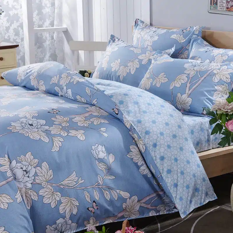 Black rose bedding set Rose Heart duvet cover 3 or 4pcs/set Summer bed set white bedclothes Flora flat sheet daisy kid bedlinen 29
