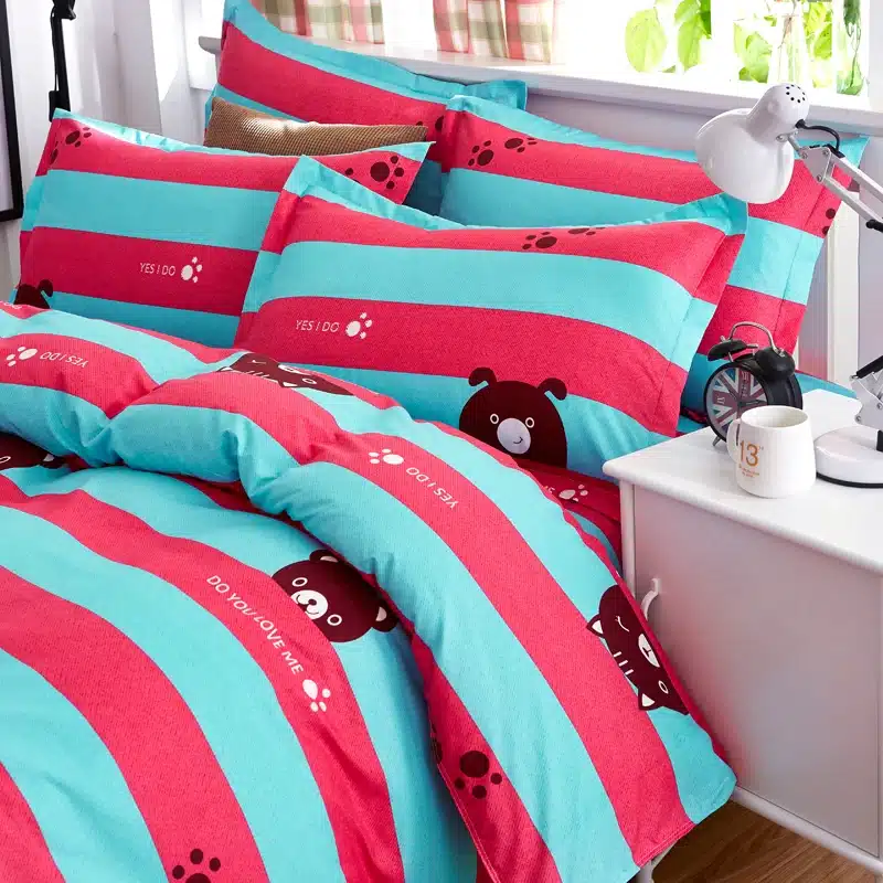 Black rose bedding set Rose Heart duvet cover 3 or 4pcs/set Summer bed set white bedclothes Flora flat sheet daisy kid bedlinen 37